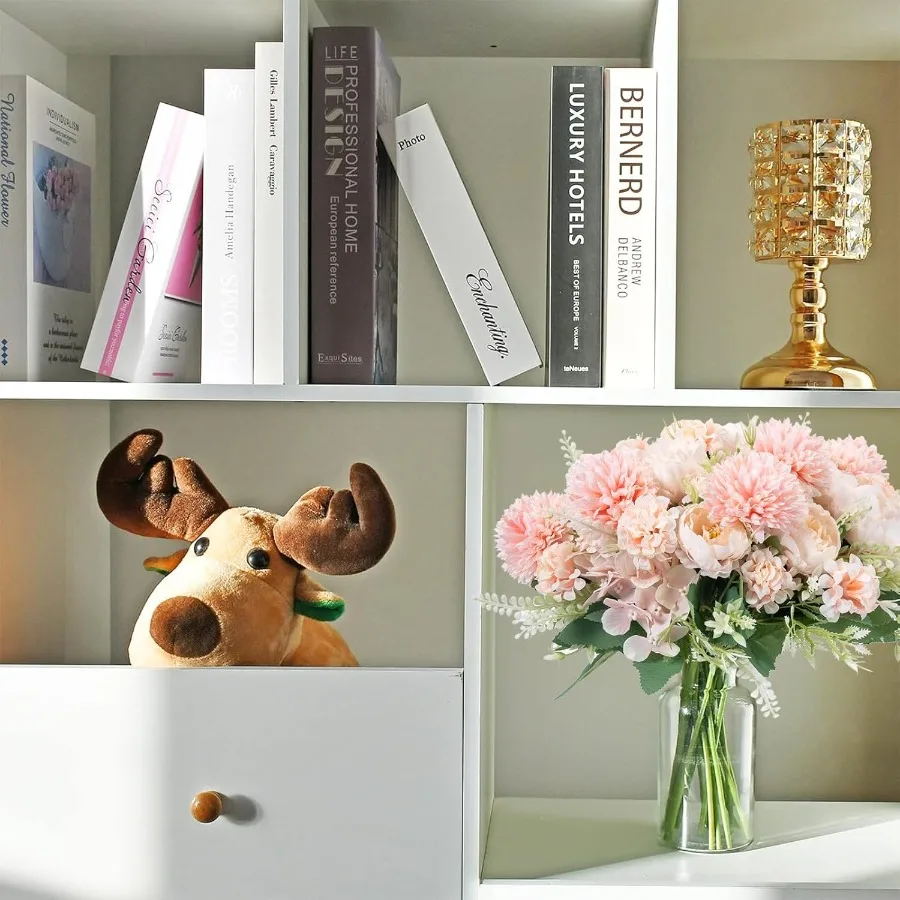 12 عبوة من زهور الفاوانيا الاصطناعية الحريرية لحفلات الزفاف، قطعة مركزية لتزيين الطاولة، ترتيب زهور الفاوانيا الصناعية الواقعية