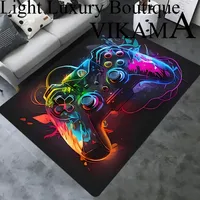 VIKAMA Game Handle Game Theme Lightweight Bedroom Rugs Living Room Kitchen Bathroom Washable Mat Carpet Home Decor