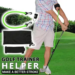 Golf Trainer Helper Golf Swing Exerciser Tension Belt Band Golf Swing Trainer Strength Trainer Action Supplies Golf Club Correct