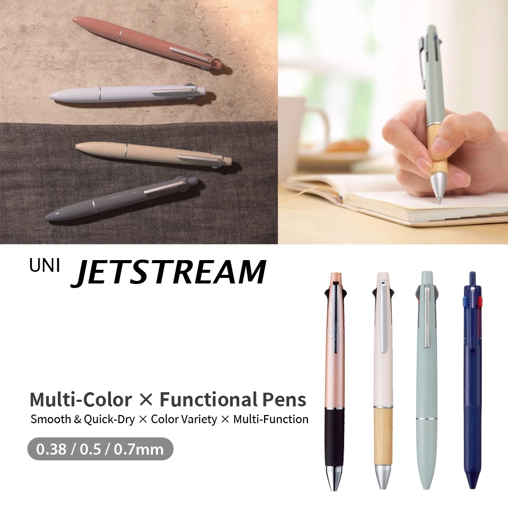 

Japan Uni Mitsubishi JETSTREAM 4+1 Multi Function Pen 0.5mm 0.7mm Ballpoint + Mechanical Pencil Office School Writing Stationery