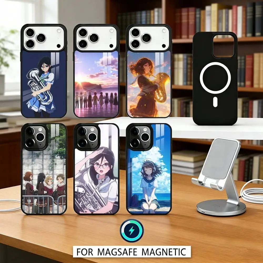 

Anime S-Sound! E-Euphonium Phone Case Magnetic For iPhone17 16 15 14 13 12 Pro Max For Magsafe Wireless Charging Cover
