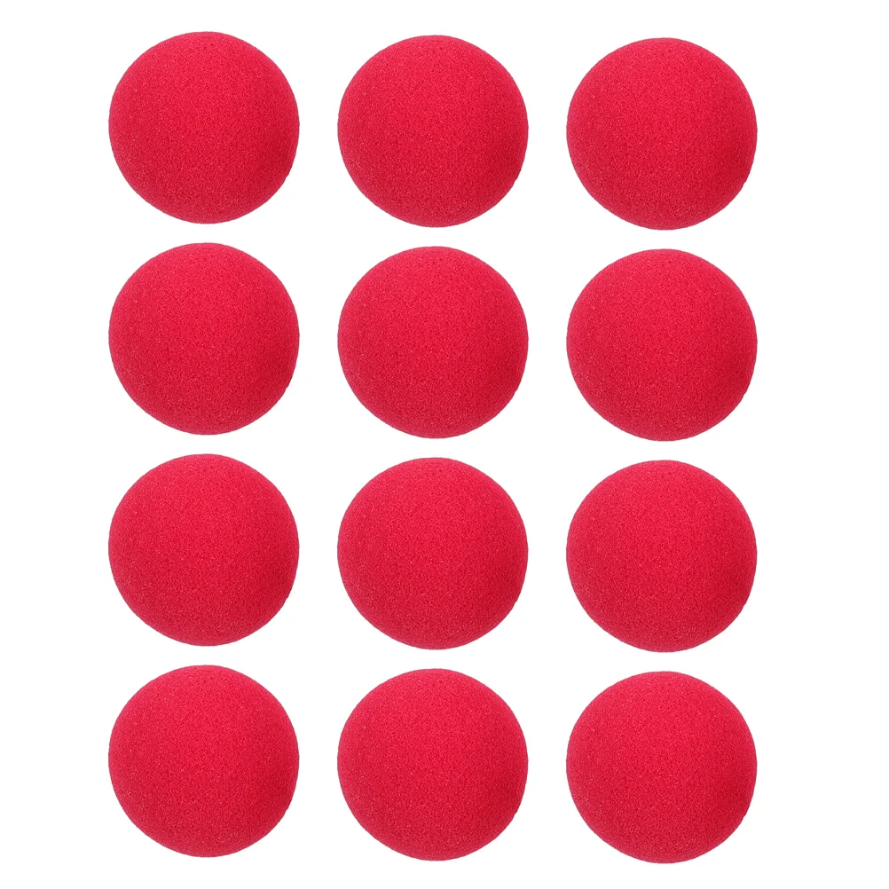 Pantoufles amovibles pour nez de Clown, 12 pièces, accessoires pour cadeaux de fête, Cosplay, éponge rouge, Costume de cirque de carnaval pour enfant