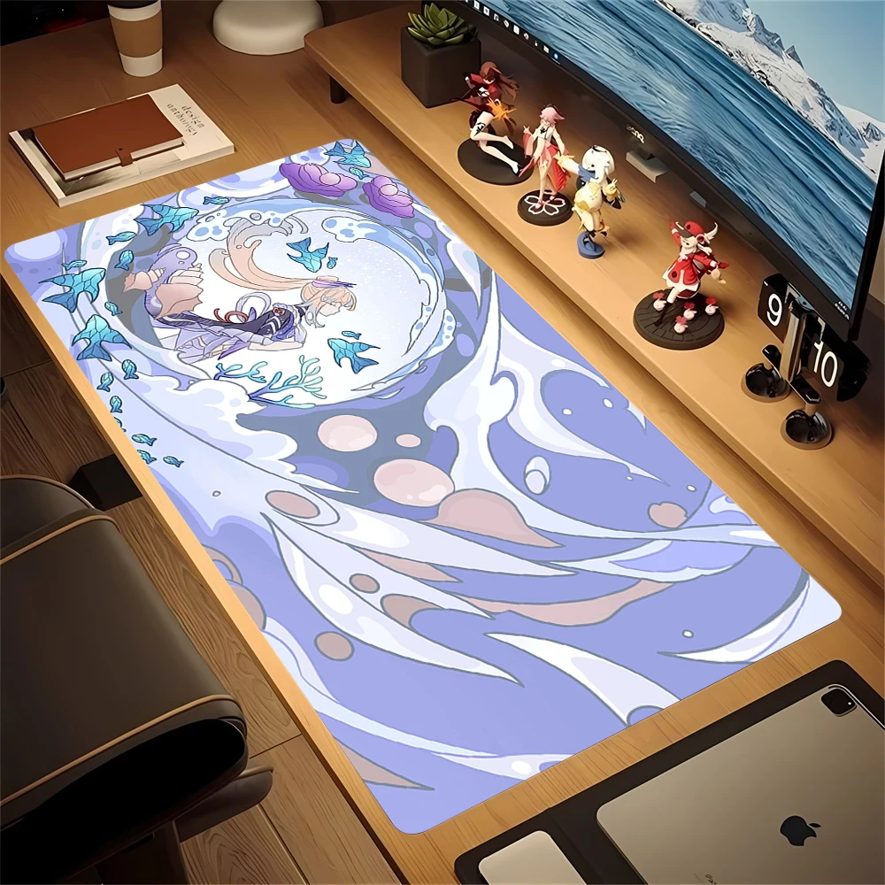 

Sangonomiya Kokomi Anime Mouse Pad Large Gaming Genshin Impact Mouse Mat Pc Gamer Accessories Keyboard Mat Computer Mousepad Xxl