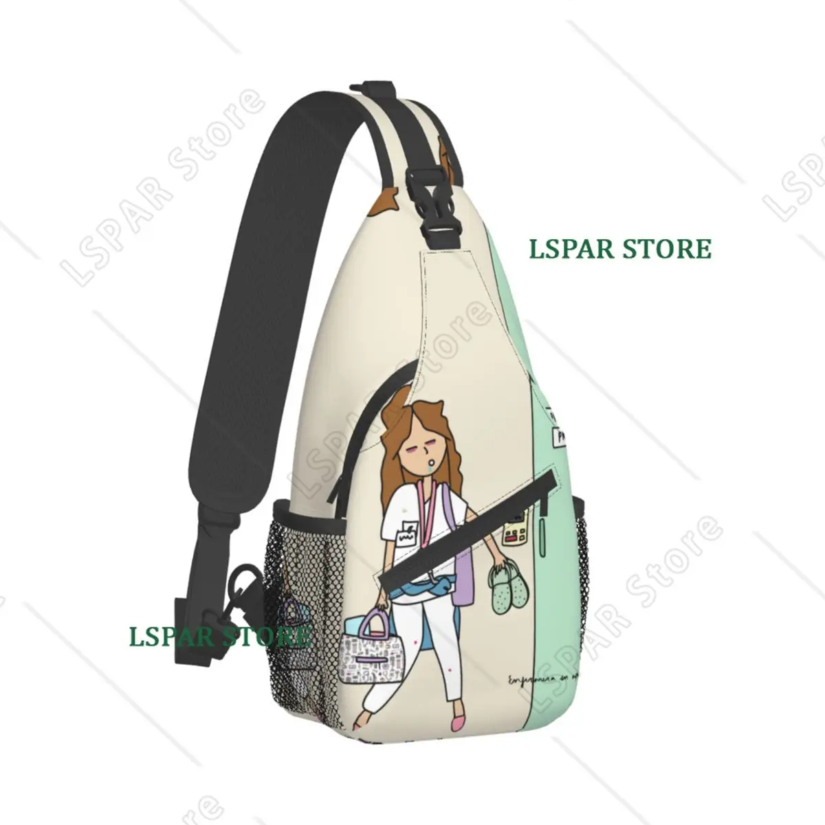 Fun Nurse Bag Enfermera En Apuros Merch Sling Chest Bags Fashion Design For Woman Nurse Fanny Pack Daypack Backpack