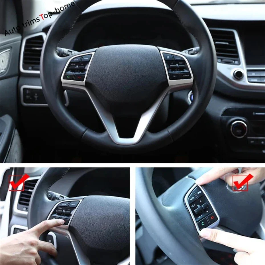 

Steering Wheel Gear Shifter Panel Head Light Lamp Glove Box Decoration Cover Trim For Hyundai Tucson 2016 - 2020 Car Accessories