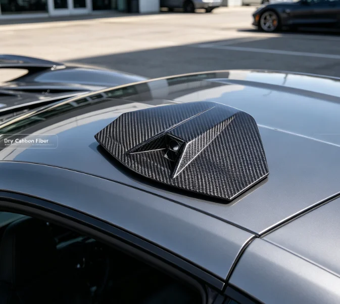 High Quality Dry Carbon Fiber Roof Camera Cover Body Kit Fit Chevrolet Corvette C8 Exterior Decorative Accessories