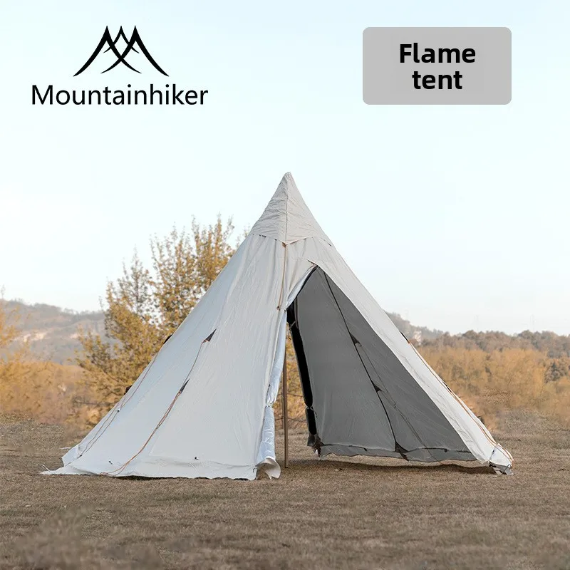 Mounthiker التخييم في الهواء الطلق للطي الهرم أكسفورد القماش خيمة متعددة الناس التخييم مقاوم للماء مكافحة تحرق Sunproof المشي لمسافات طويلة الطرف #2