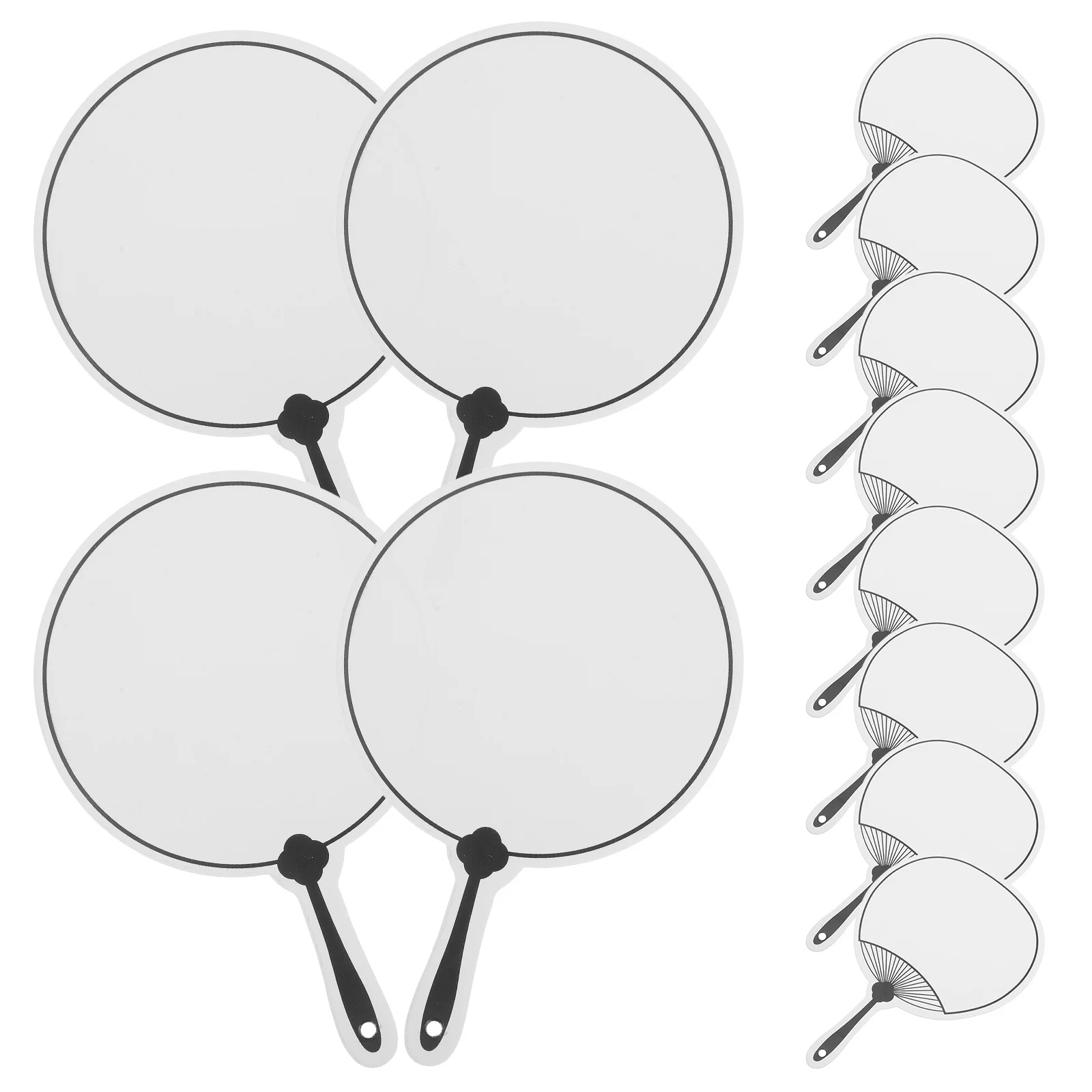 

12Pcs Fan Shape Blank White Cardstock Bookmarks Plain Page Markers Hole DIY Craft Projects Presents Tags Hanging