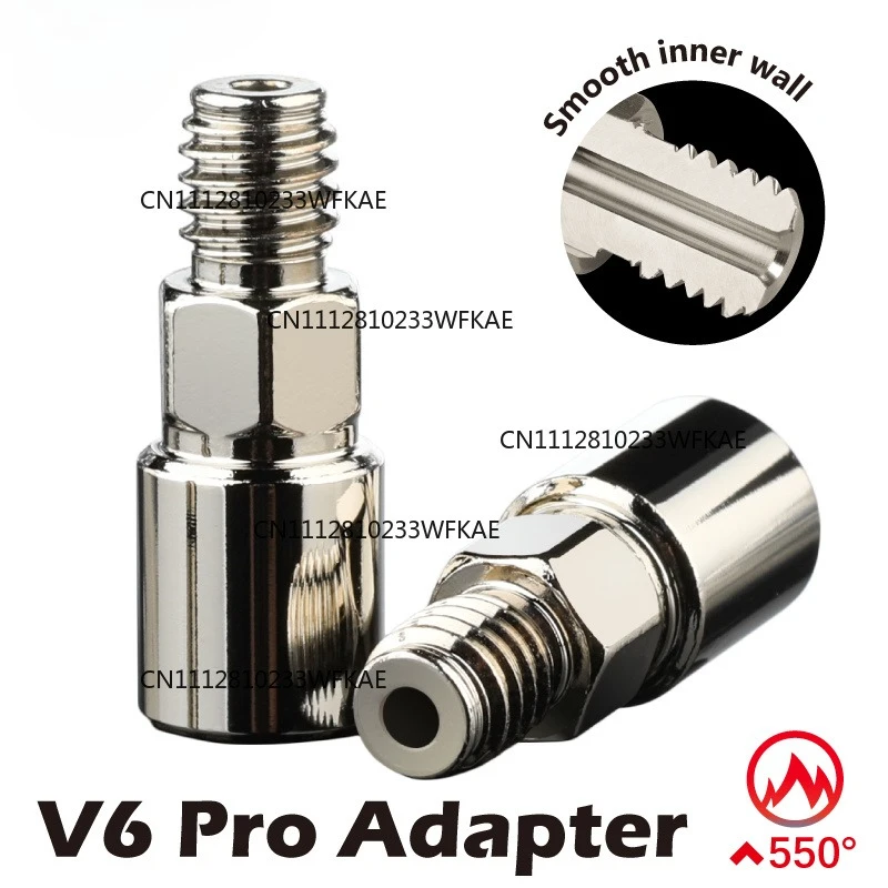 V6 Pro Adapter To Increase Super Flow Of V6 / RapidoHot End For High-speed 3D Printing And Adapt To Nozzles