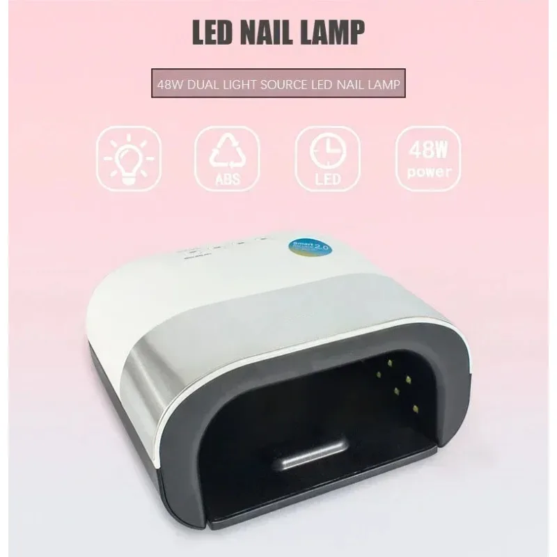 

LED Nagellampe, 48W Professioneller Gel Lampe Nageltrockner Für Gelpolitur-Härtungslichtmaschine, Mit Automatischem Sensor Und L