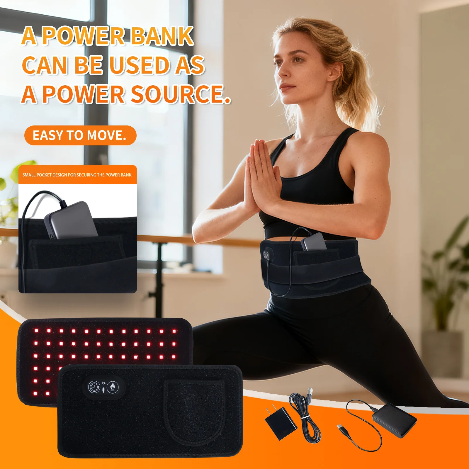 

НОВЫЙ 72 светодиода Красный световой пояс 660 нм и 850 нм Инфракрасный светотерапевтический коврик для глубокой терапии усталости тела для спины, коленей, рук, ног