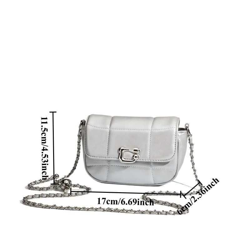 2025 nicho sênior sentido de corrente saco moda ombro único crossbody saco pequeno vento perfumado diamante treliça pequenos sacos