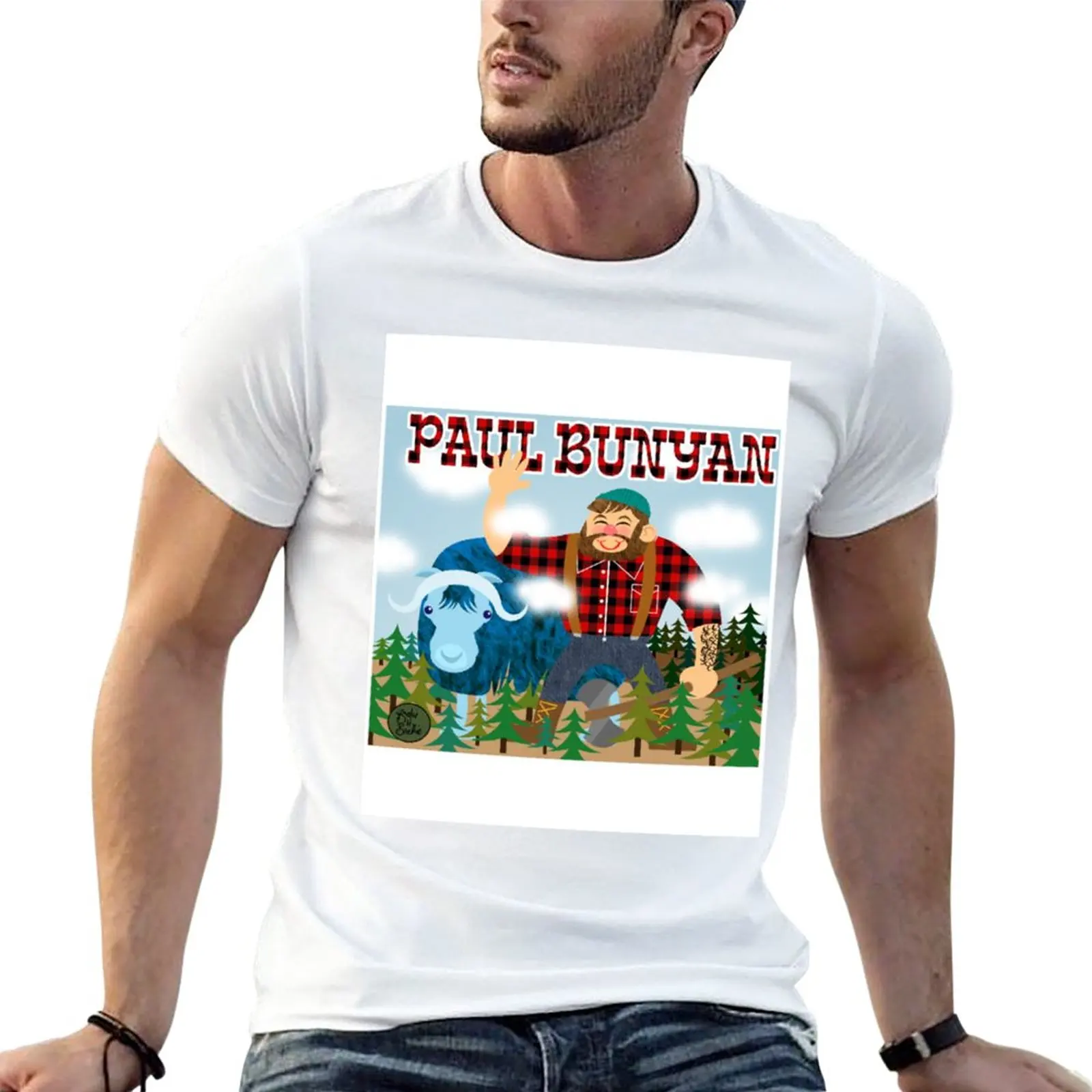 Paul Bunyan T-Shirt anime clothes aesthetic clothes heavyweights t shirt for men