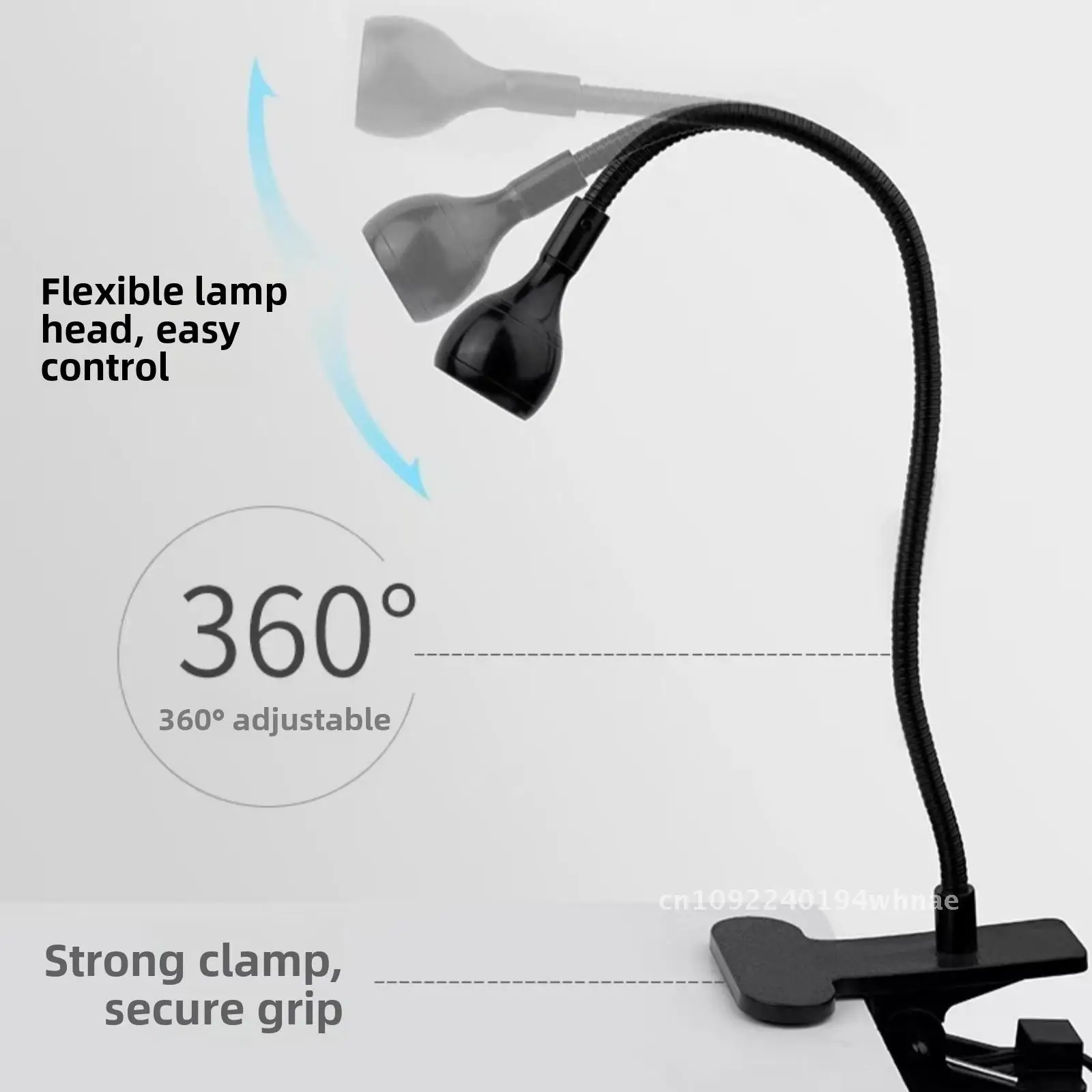 Schwanenhals-LED-Nagellampe, schnell trocknendes UV-Licht zum Backen von Nägeln und zum Aushärten von Kleber, nicht schwarze Handlampe mit USB-Direktstecker