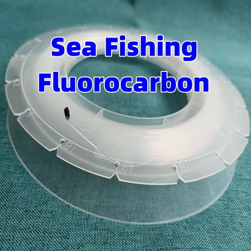 Imagen 2 del producto 100M pesca fluorocarbono tamaño grande 0,70mm 0,90mm transparente mar pesca barco pesca carbono líder accesorios de pesca