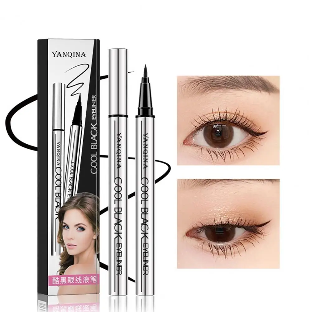 Fine Tip Liquid Eyeliner Easy to Use Eyeliner Waterproof Black Eyeliner with Fine Nib for Long Lasting Makeup for Women for Even