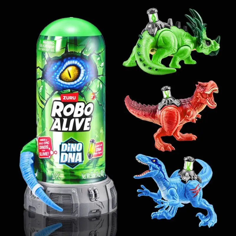ZURU ROBO ALIVE DINO DNA Tyrannosaurus Velociraptor Diabloceratops Bewegliche Modell Blind Box – Trendiges Jungenspielzeug