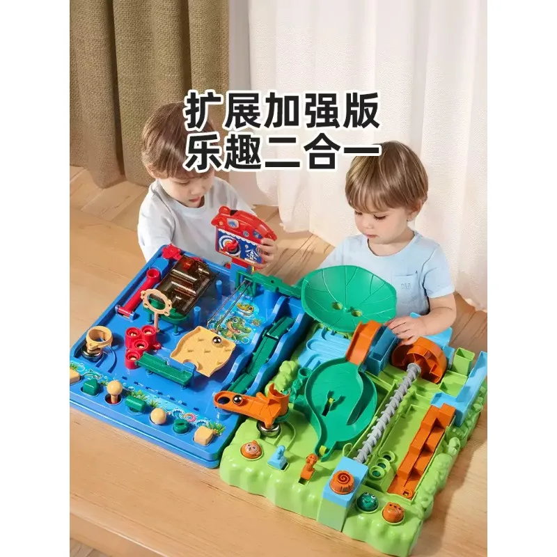 Jungle Adventure Ball Maze Toy, Educational Marble Track for Logic Training, Suitable for Ages 3-6 、8-12