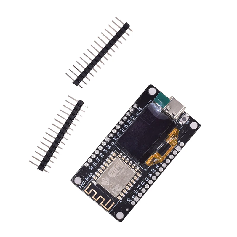 Placa de desenvolvimento Nodemcu, Micro USB tipo C, CH340C, módulo WiFi, 0, 96 Polegada Display OLED, CH340G, ESP-12F, módulo de driver WiFi