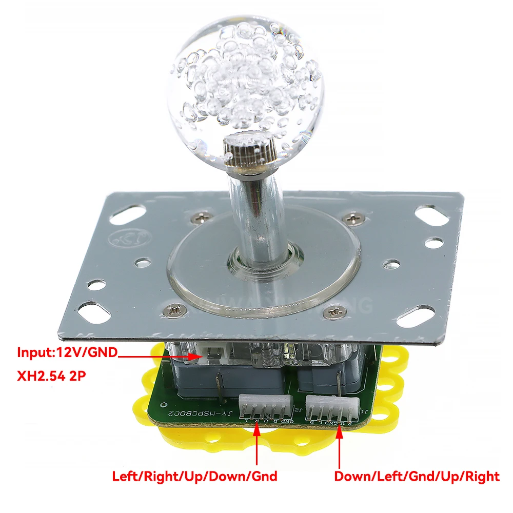 12V LED Joystick Colorful Illuminated Light Switchable 4 To 8 Way Controller For Arcade Fishing Crane Claw Game Vending Machine view 3
