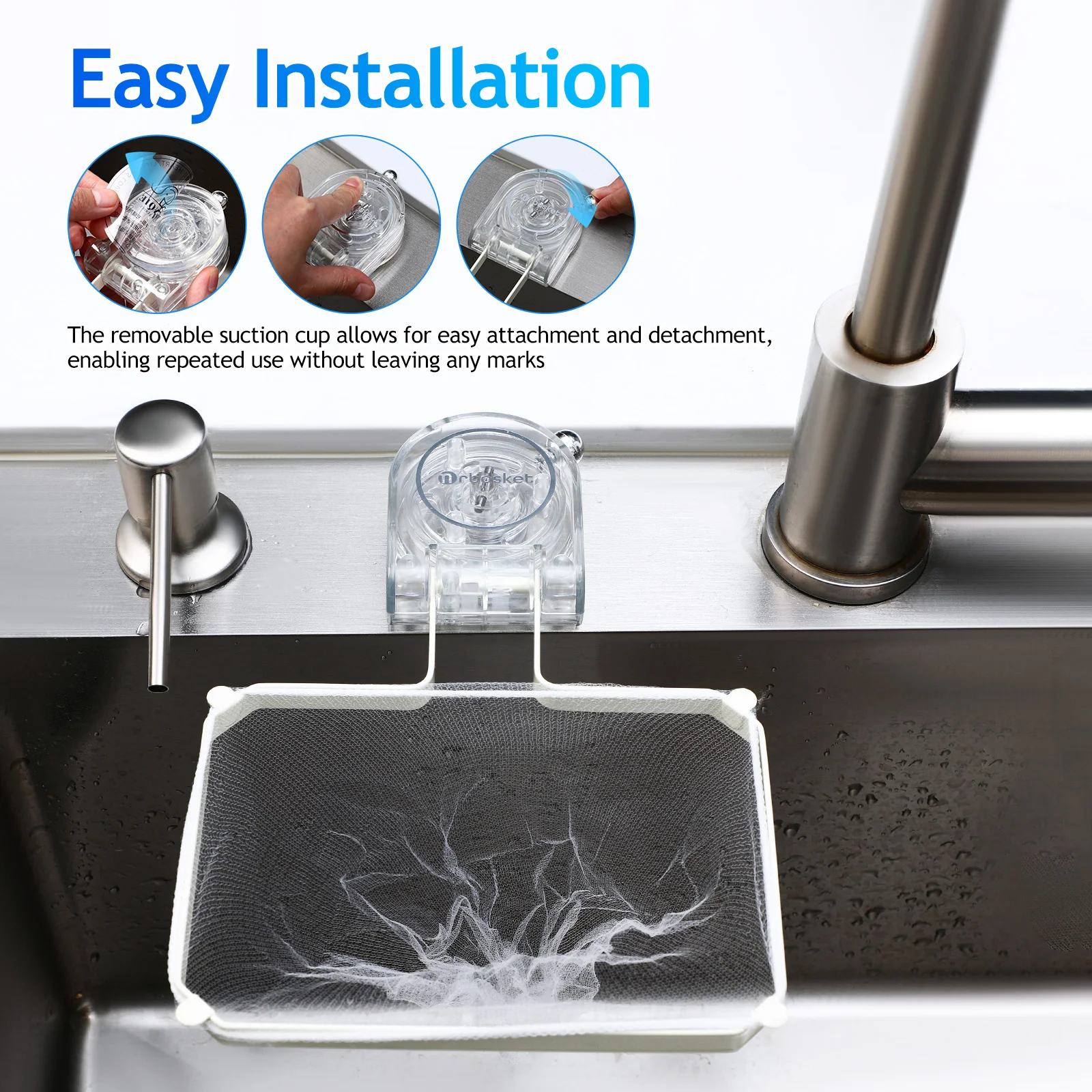 Sink Filter Rack Kitchen Strainer Basket Net Trash Catcher Corner Mesh Food For