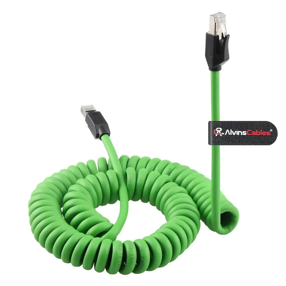 RJ45 Ethernet Cable CAT6A Shielded Industrial Profinet Ethernet Cable Drag-Chain High-Speed for PLC, Robotics & Motion Control