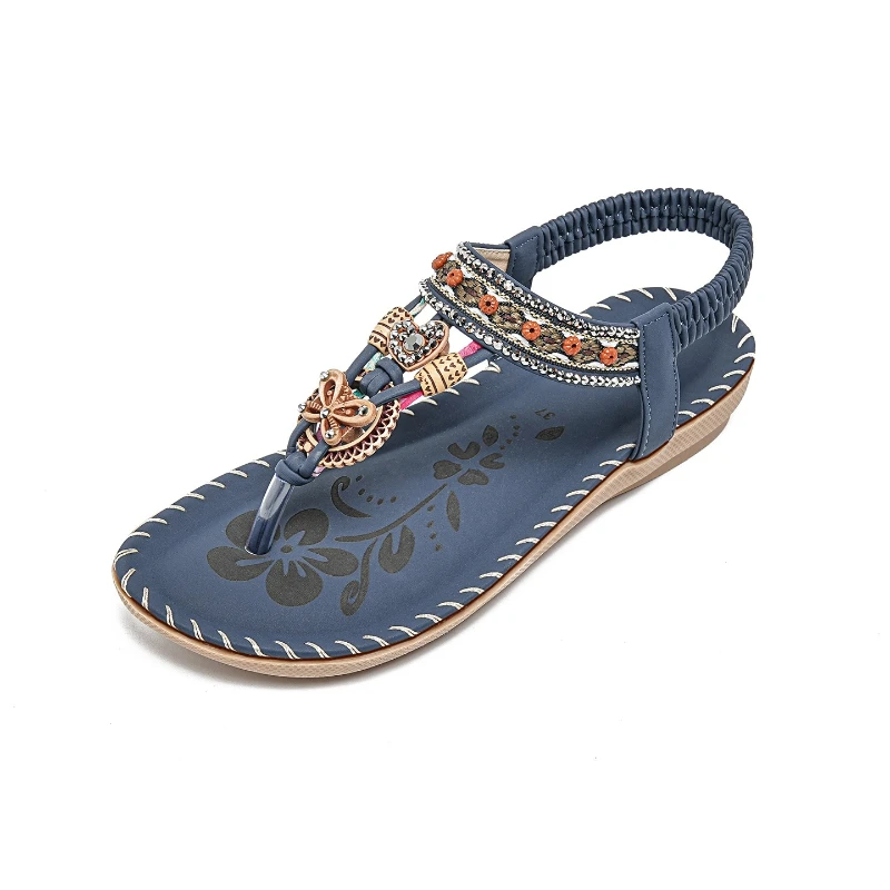 

Female Sandal Women's Ladies Shoes Summer Large Size Girls New Beige Fashion Leather Flat Beach Low Comfort Big Solid Rubbe