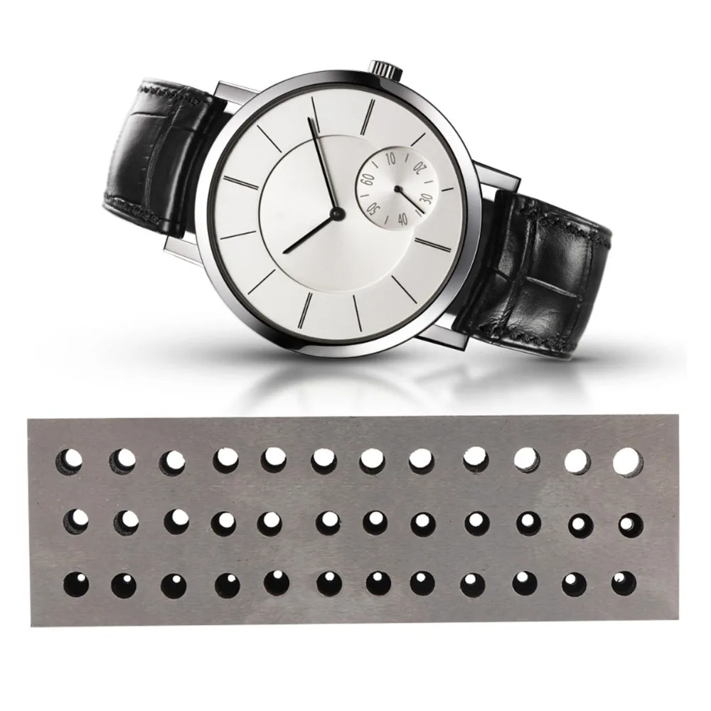 Precision 36 Holes Drilling Plate Steel Material Metal Plate Riveting Stake Plate Punching Plate Watch Repairing