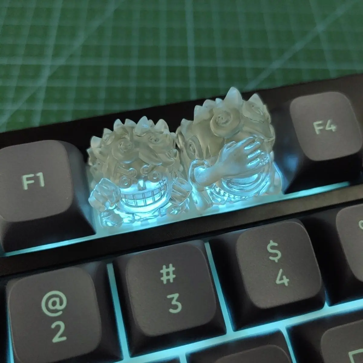 One Piece Nika Monkey· D·Luffy Cartoon Creative Personality Mechanical Keyboard Transparent Keycaps Gifts Anime Peripherals