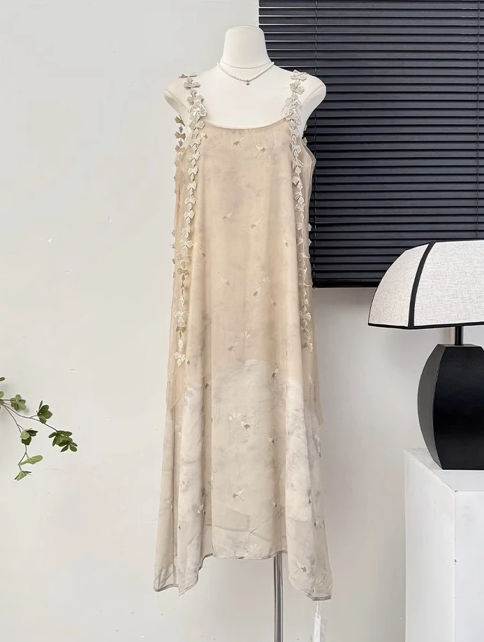 Abito ampio con farfalla stampata floreale vintage Abito da donna senza maniche con scollo a barchetta Abbigliamento elegante Lady Streetwear Abiti aderenti Chic