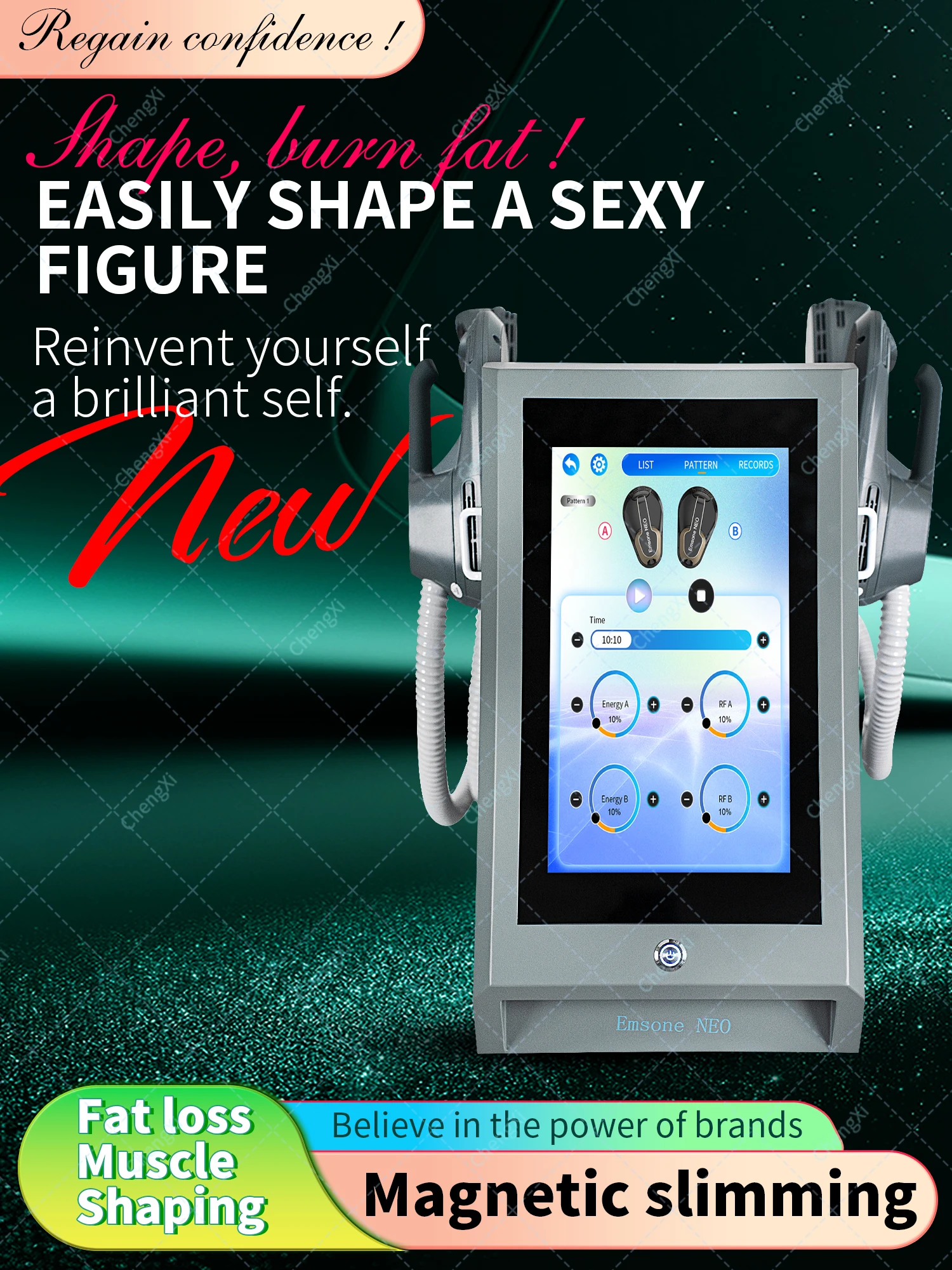 

Emsone NEO Slimming Machine 4 Handles Skin Tightening EMS Body Slimming Machine Weight Loss Machine