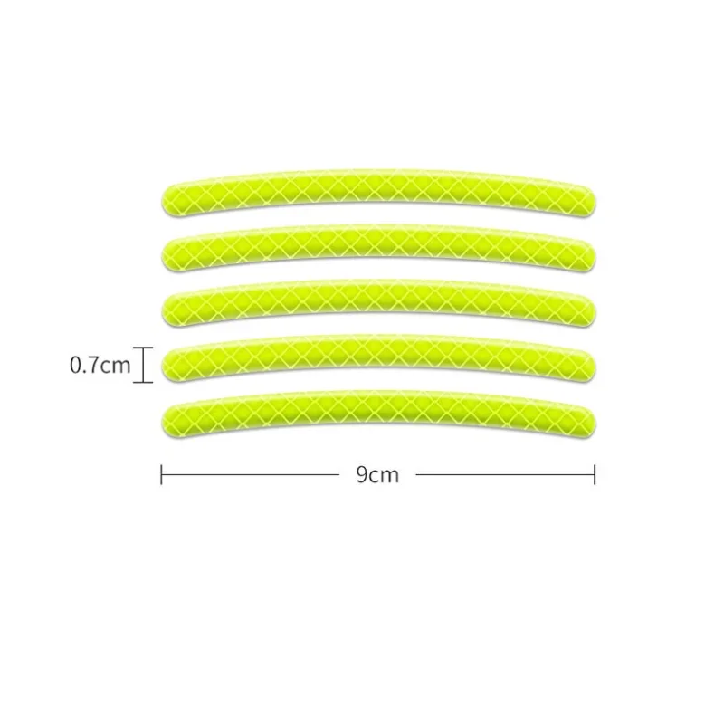 Car Wheel Hub Reflective Sticker Tire Warning Sticker Personalized Creative Motorcycle Electric VehicleSilver Sticker Decoration