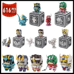 MOC Japan Anime Action Figures Saints Seiyaed Brickheadz Shiryus Hyogas Ikki Building Blocks Warrior Ideas Set Brick Toys Gifts