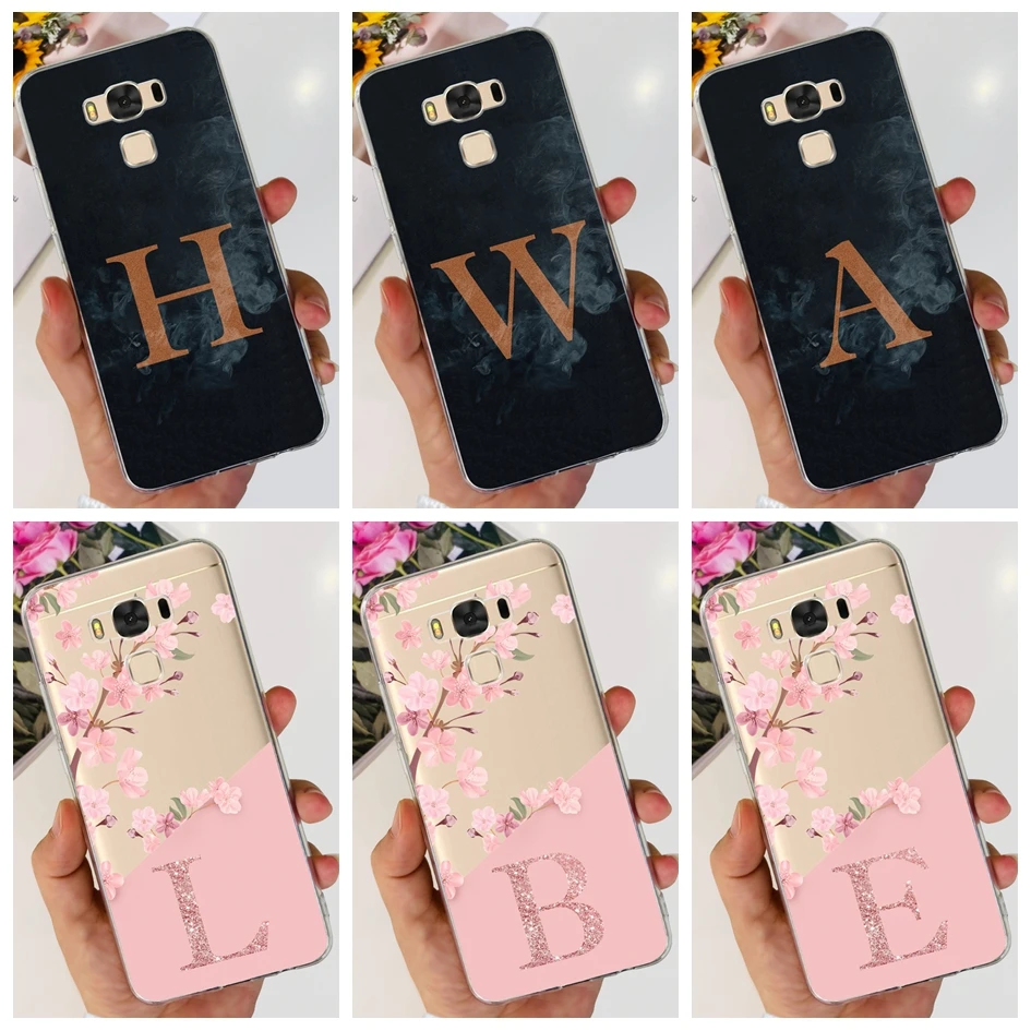 For Asus Zenfone 3 Max ZC553KL Case X00DD X00DDA XOODD Cover Fashion A Z Letters Clear Phone Case on Asus ZC 553KL Silicon Funda