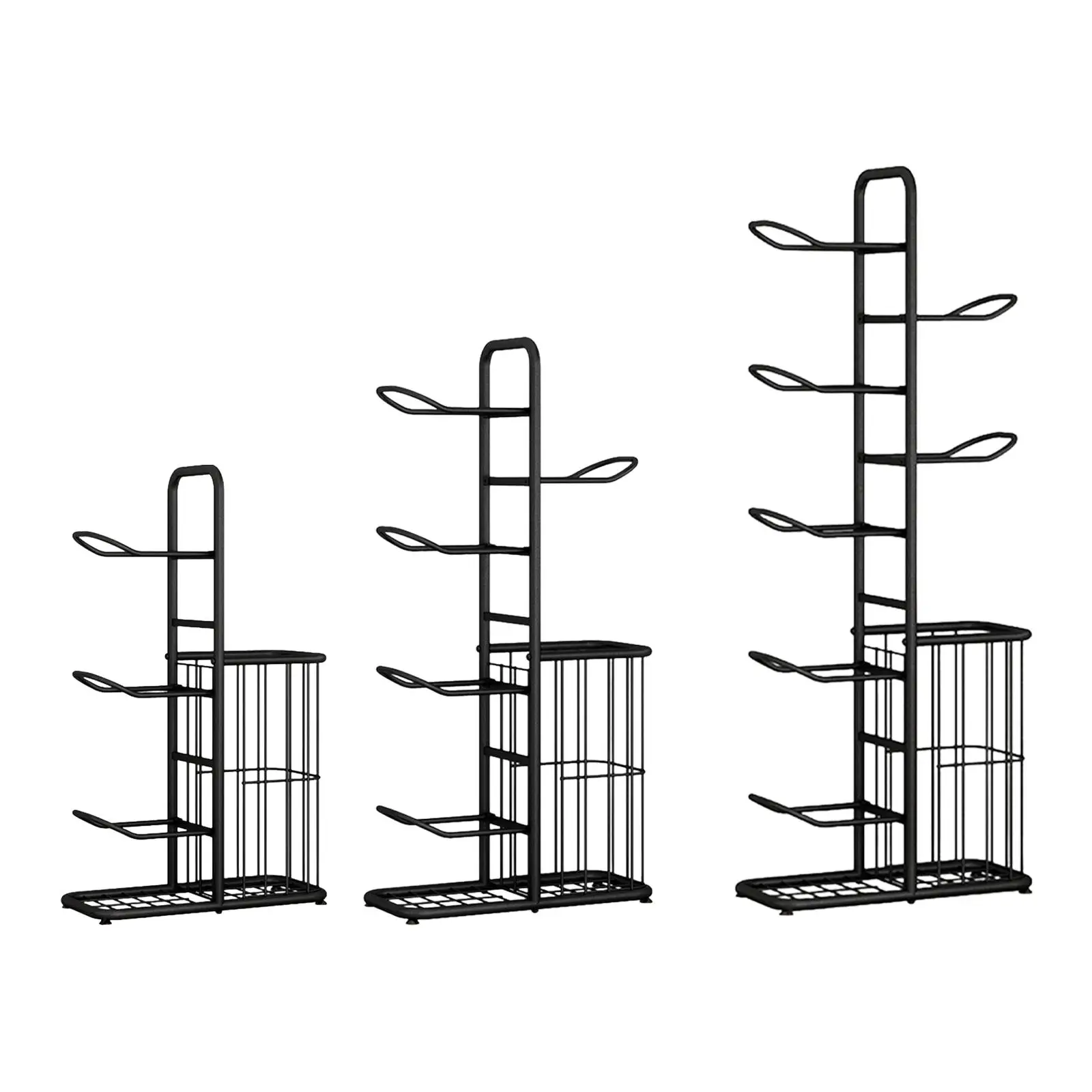 

Iron Garage Sport Equipment Organizer Freestanding for Football Rackets