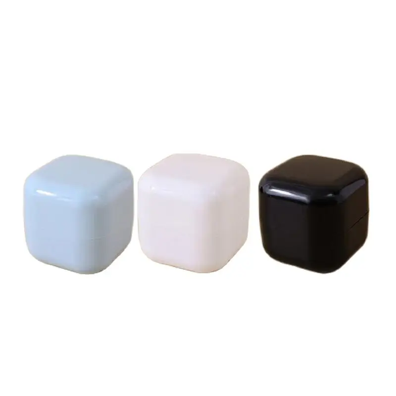 20G 30G 50G 100G Skincare Facial Cream Pots Shiny White Black Blue Emoty Cosmetic Hair Oil Jar Square Plastic Makeup Containers