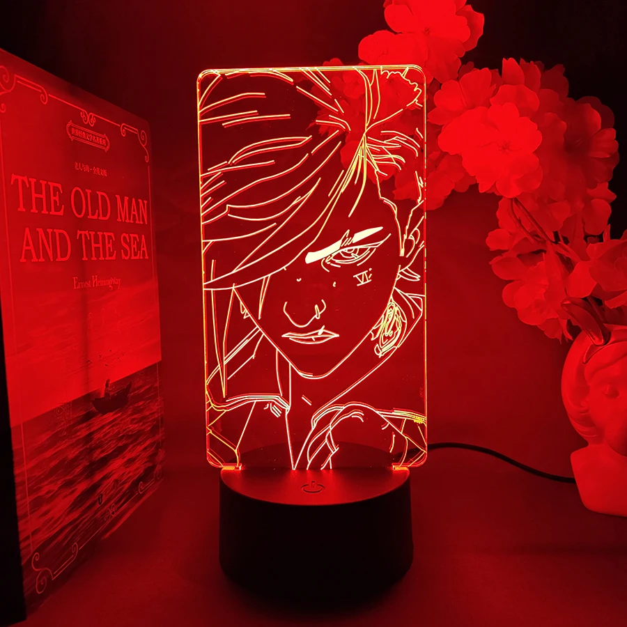 Lampada Arcane Vi 3D Lol Figura Luce notturna per giocatori Regalo di Natale Arredamento estetico della stanza Sala giochi Illuminazione ambientale Serie di decorazioni