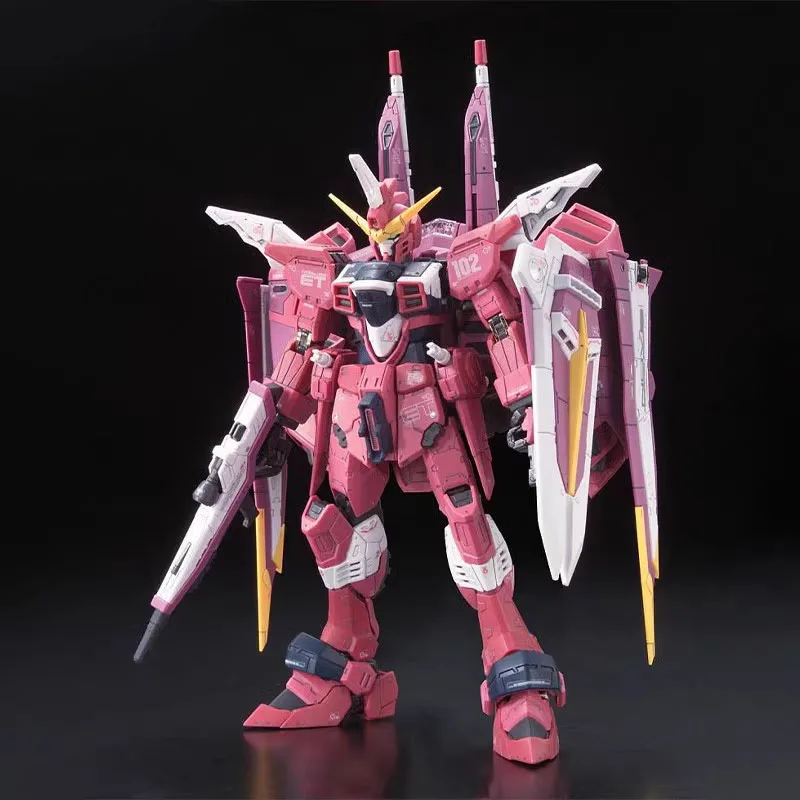 Bandai RG 09 ZGMF-X09A Justice Gundam Anime Figurines Mobile trempé Gundam Modèle En Plastique Kit Jouets pour Garçons Cadeaux pour Enfants