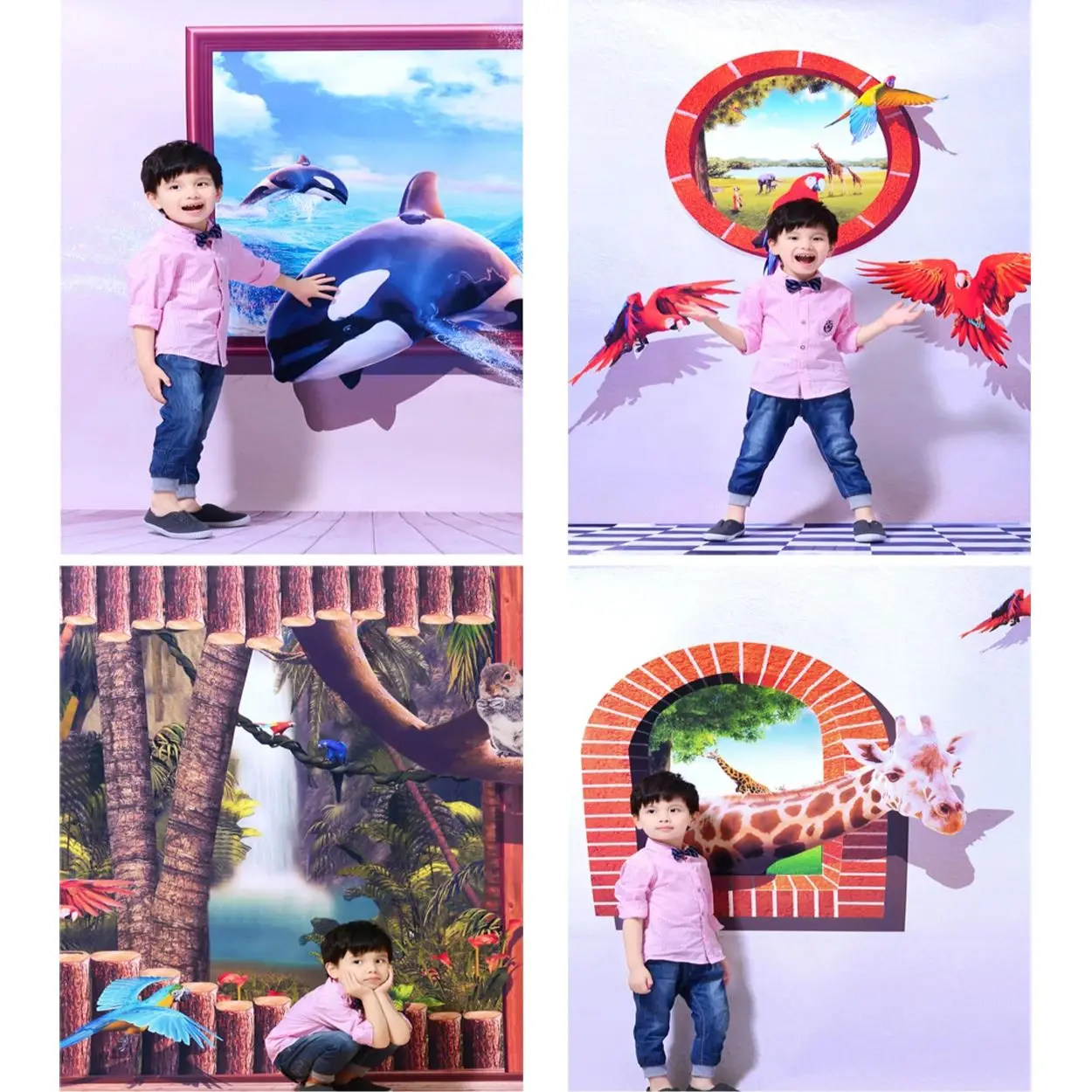 

Eigen Fotografie Leuk Stereo 3d Shock Verrassing Familie Reünie Vakantie Kinderen Fotografie Studio Lay-Out
