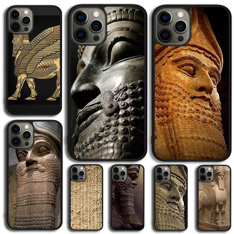 Lamassu Assyrian Mesopotamian Phone Case Cover For iPhone 15 16 14 XR XS 11 12 13 Mini Pro MAX Plus