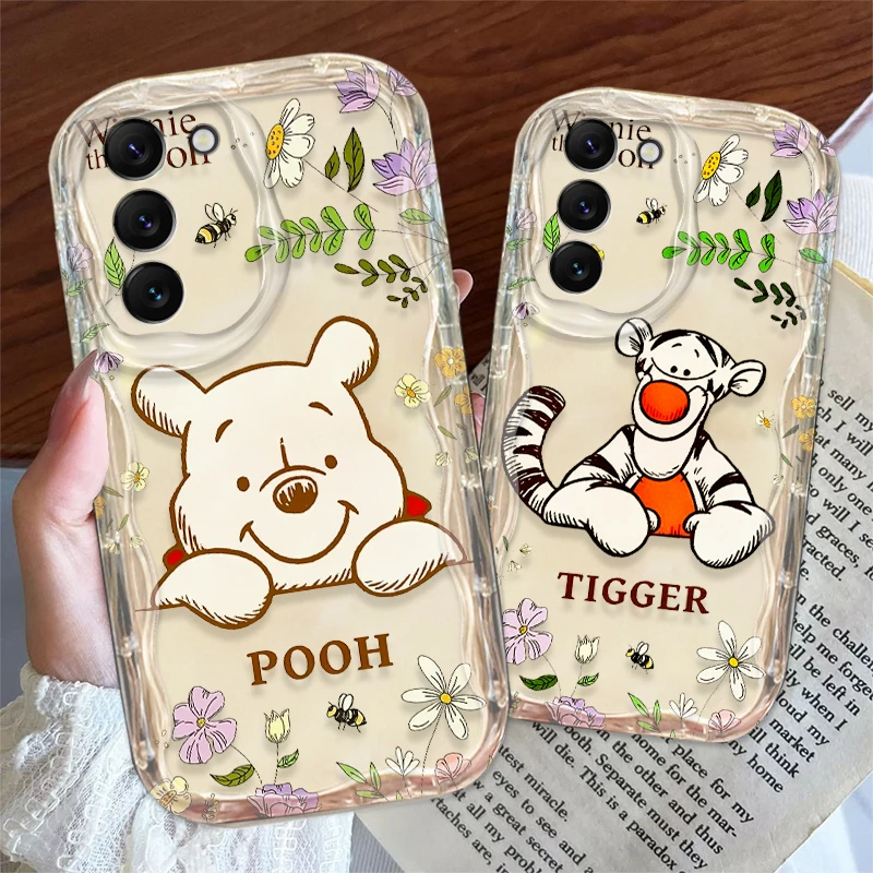 Disney Winnie The Pooh For Samsung S24 S23 S21 S20 Ultra Plus FE A73 A72 A71 A51 A05S A05 5G Wave Oil Funda Phone Case