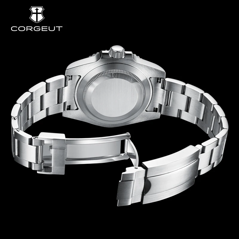 CUSTOM Logo 40mm 515 GMT Quartz Wristwatch Stainless Steel Waterproof Luxury Men Watches Top Brand Sapphire Glass Reloj Hombre