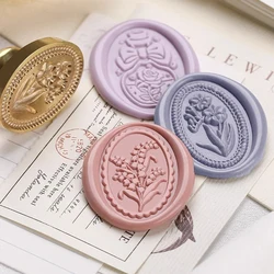 Róża wosk uszczelniający znaczki z mosiądzu rzeźbiona pieczęć główka kwiatu pieczęć woskowa stempel Scrapbooking DIY koperta zaproszenie prezenty dekoracja