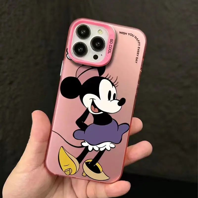 Etui na telefon Disneys Mickey Minnie Mouse Couple do iPhone 15 14 13 12 11 Pro Max 7 8 Plus XR XS MAX Mini Y2K Girls Naughty Covers