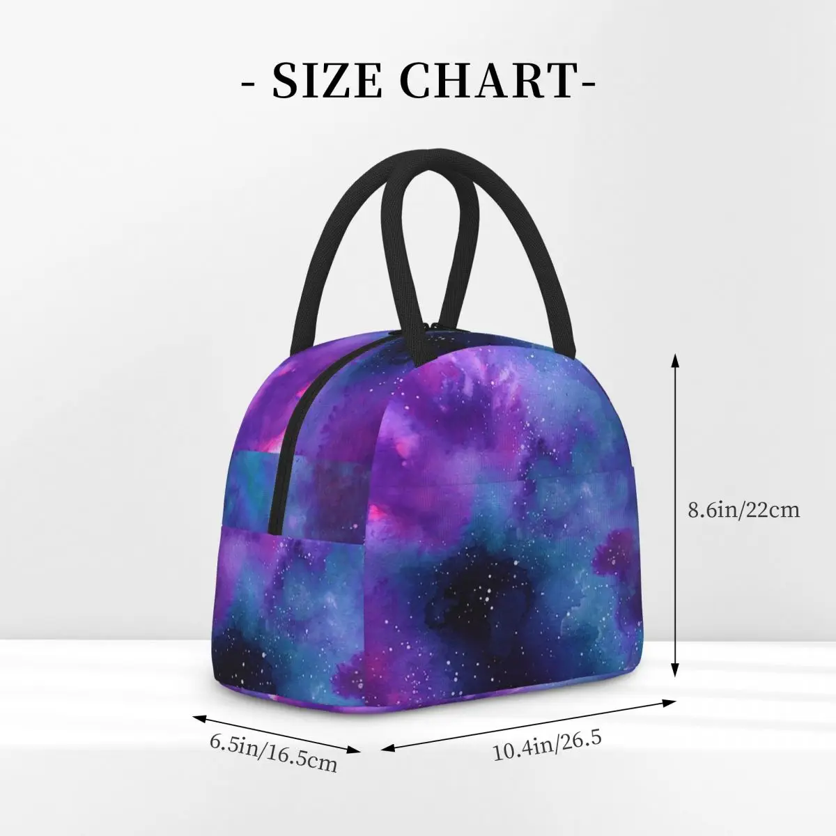 حقيبة غداء معزولة من نيون جالاكسي دريمز للنساء والأطفال، صناديق طعام محمولة، حقيبة غداء حرارية