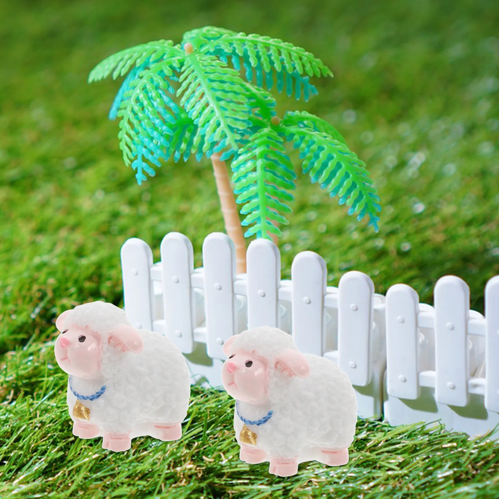 

12pcs Miniature Resin Mini Farm Animals Animal Decor For Terrarium Garden Diy Fairy Landscape Small Farm Animals Ornament