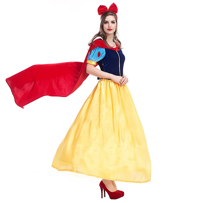 Plus Size Halloween Queen Long Dr Robe Fairy T Drama Performance Kostüm Schneewittchen Cosplay Große Größe Damen Dr