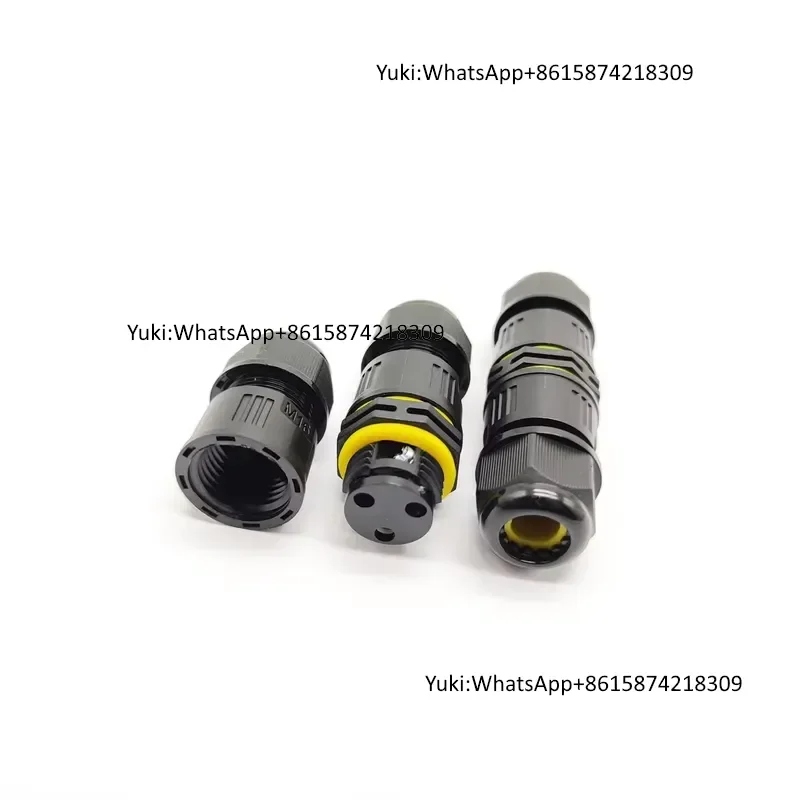 Nylon PA66 Waterproof Electrical Power IP68 Junction M16 Box 3 2 Pin Waterproof Connector Splice