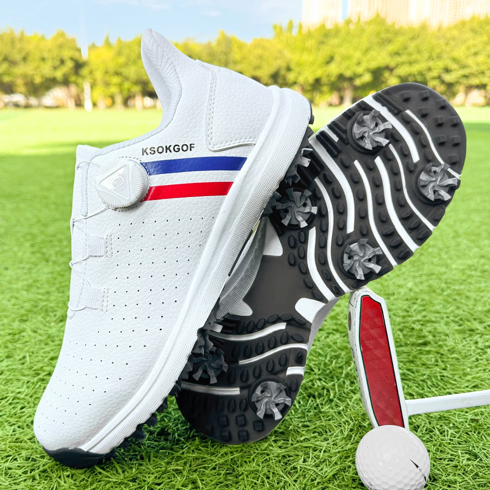 Mens Golf Shoes Golf Waterproof Anti-slip Footwear Woman Cleats Trainer Shoes Breathable Sports Shoes Outdoor Sneakers Golf Shoe
