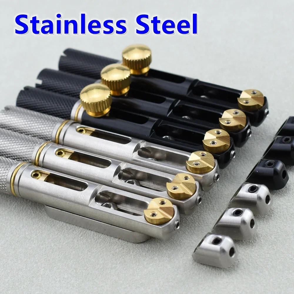 

1 Set ( 6/7/8 Strings ) Stainless Steel Headless Guitar Bridge / Single Bridge For Fanned Fret Guitar - Made in Japan